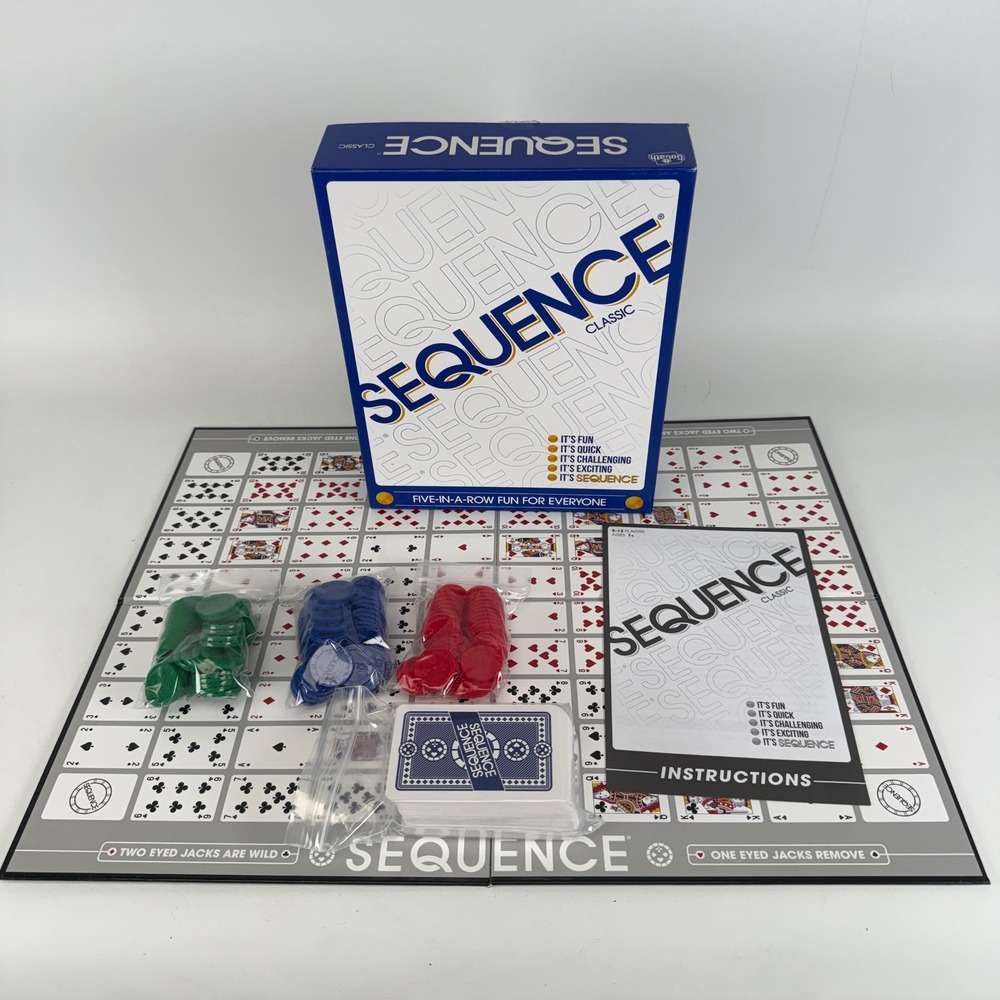 Goliath Sequence Classic Board Game Complete Set Strategy Family Game Night 2023